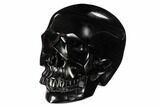Realistic, Polished Black Obsidian Skull #150901-2